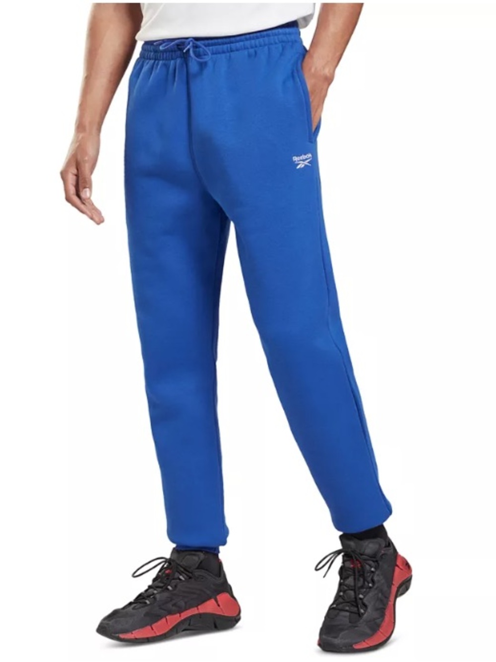 Reebok Joggers Men’s Tapered Fleece Cobalt Blue Size XXL
